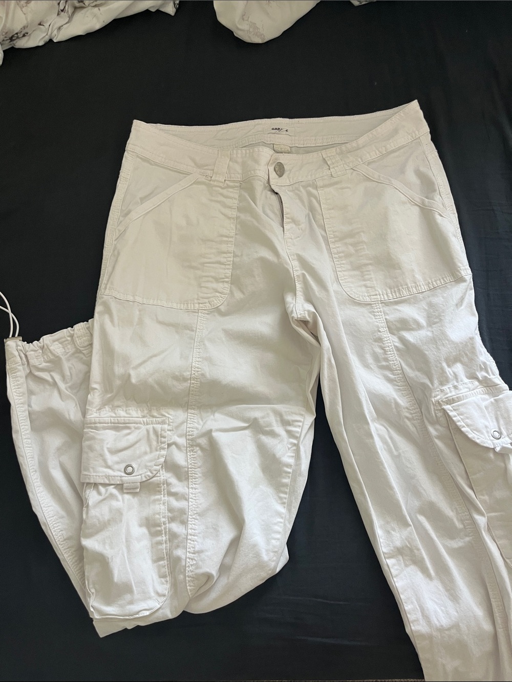 Garage White Cargo Jeans